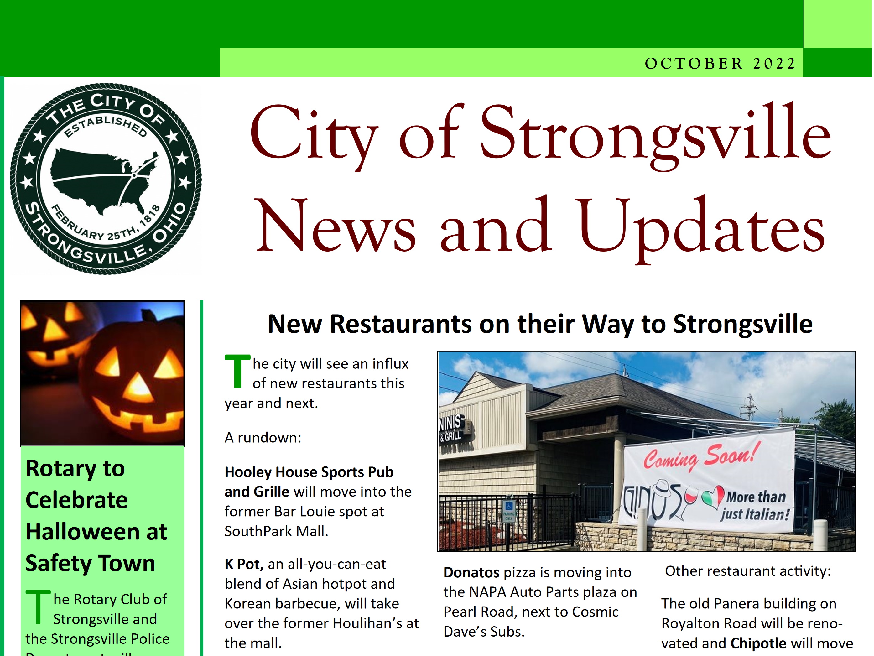 October Newsletter is Now Available