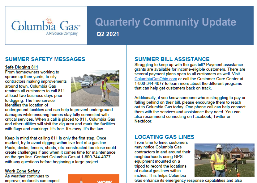Columbia Gas has Some Helpful Tips